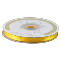 Rola panglica satin Galben 6 mm x 25 m, Art Deco