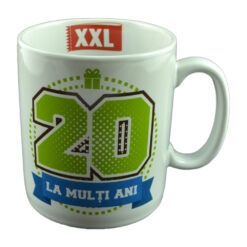 Alternative view of Cana ceramica XXL - "20 La multi ani!"