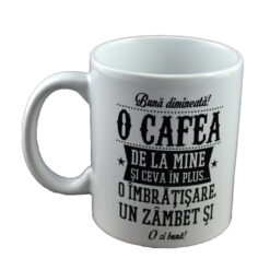 Alternative view of Cana ceramica Boss Mug 300 ml "Buna dimineata! O cafea de la mine si ceva in plus... O inbratisare. un zambet si o zi buna!", in cutie decorativa