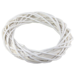 Coroana pentru decor din rachita 35 CM - Alb