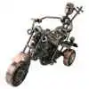 Decoratiune metalica Motocicleta cu figurina, 17 cm