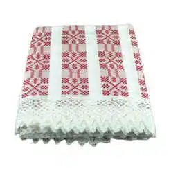 Fata de masa artizanat 140x120 CM Alb/Rosu, 80 % bbc, 20 % acril