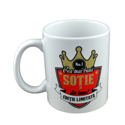 Alternative view of Cana ceramica Boss nr.1, 300 ml "Cea mai buna sotie din lume!", in cutie decorativa