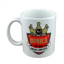 Alternative view of Cana ceramica Boss nr.1, 300 ml "Cea mai buna bunica din lume!", in cutie decorativa