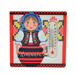 Alternative view of Magnet de frigider din ceramica cu termometru 8x8 CM, Port Popular