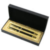 Set elegant stilou si pix in cutie cadou Negru/Auriu 19 x 8 cm