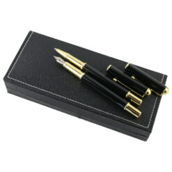 Alternative view of Set elegant stilou si pix in cutie cadou Negru/Auriu 19 x 8 cm