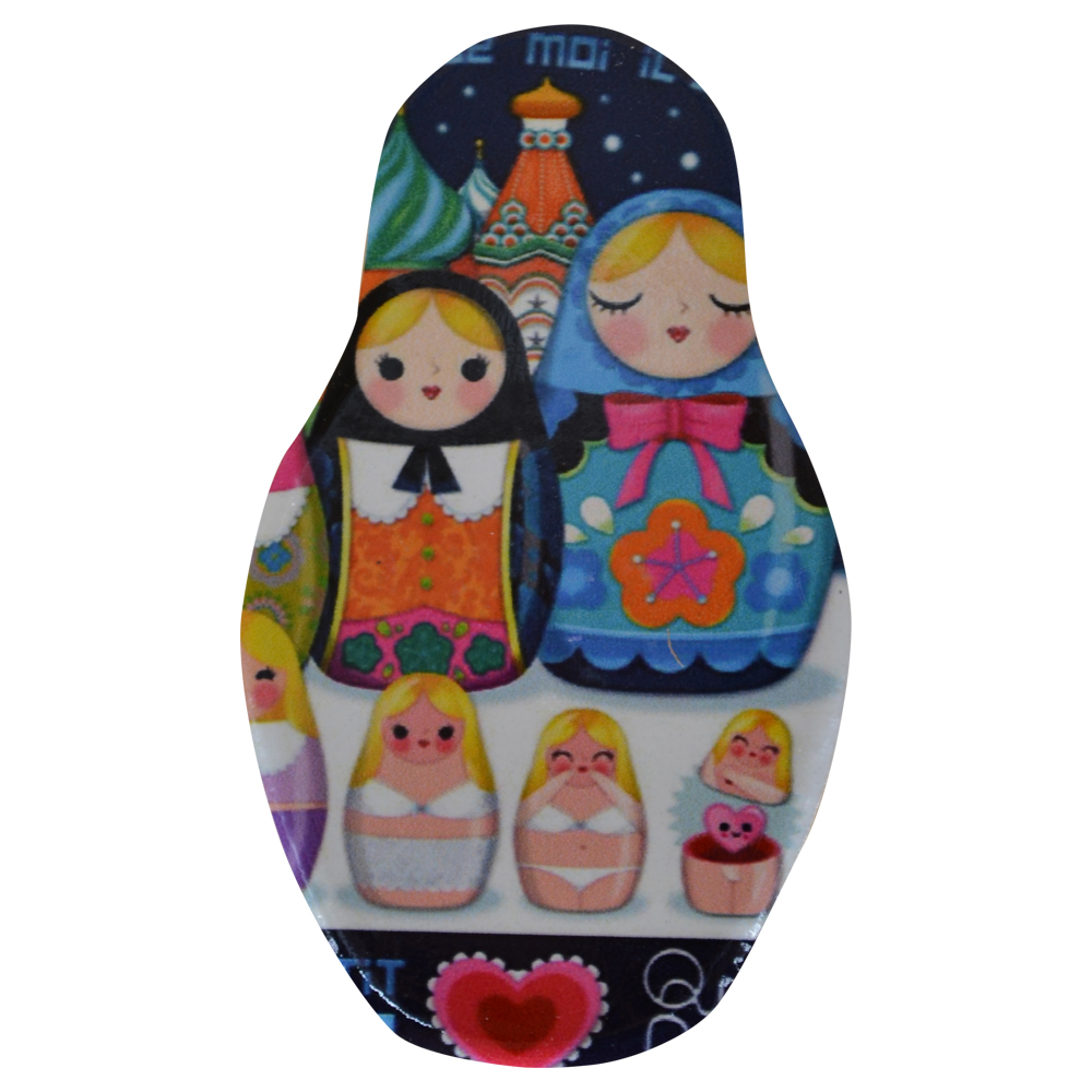 Magnet de frigider din ceramica 5x9 CM - Matrioska - imagine 5