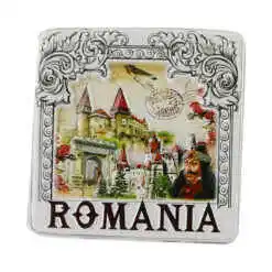 Magnet de frigider din rasina 6x6 CM, Castele Romania