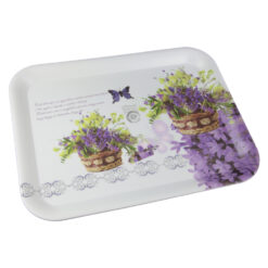 Tava pentru servire din plastic Buchet de flori 39x30 CM