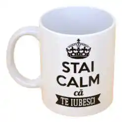 Alternative view of Cana ceramica Boss Mug 300 ml "Stai calm, ca te iubesc!", in cutie decorativa
