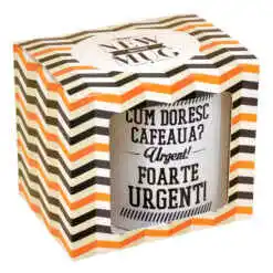 Cana ceramica Boss Mug 300 ml "Cum doresc cafeaua?....", in cutie decorativa