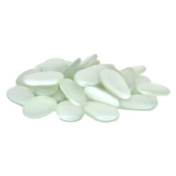 Pietre de sticla decorative Alb mat - 500 gr