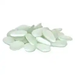 Pietre de sticla decorative Alb mat - 500 gr