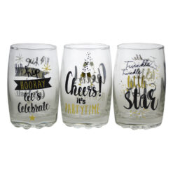 Set pahare de sticla - Design Party Time