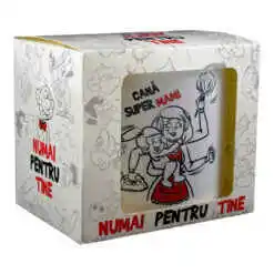Alternative view of Cana ceramica 300 ml, "Super Mami", in cutie decorativa - Funny Mug