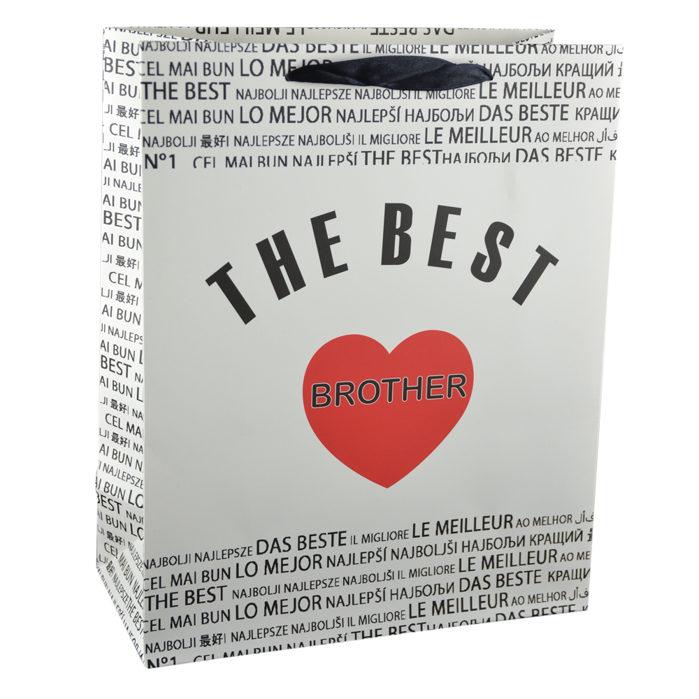 Punga cadou din hartie laminata 26x32 CM - A legjobb testver/The best brother - imagine 6