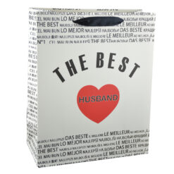Alternative view of Punga cadou din hartie laminata 26x32 CM - A legjobb ferj/The best husband
