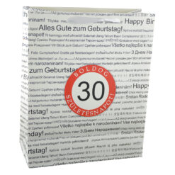 Punga cadou din hartie laminata 26x32 CM - Boldog szuletesnapot 30/Happy birthday 30