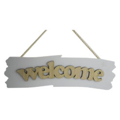 Alternative view of Decoratiune usa realizata din lemn - Welcome/Sweet Home