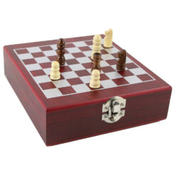 Alternative view of Set cadou cu accesorii vin si joc Sah, cutie lemn, 17 CM