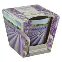 Alternative view of Lumanare parfumata in pahar de sticla - Lavender Kiss, Aroma de Lavender Oil & Fresh Lavender