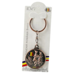 Alternative view of Breloc din metal "Romania" cu calendar Eternety, 4 CM, dansatori populari