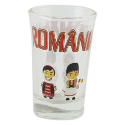 Pahar tip shot din sticla 7 CM, Cuplu in port traditional