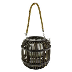 Felinar realizat din lemn - Gri