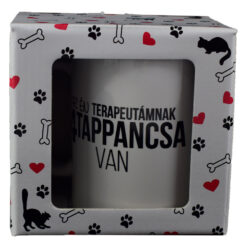 Alternative view of Cana Boss din ceramica 300 ml "Az en terapeutamnak 4 tappancsa van", in cutie decorativa