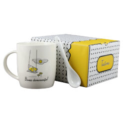 Cana cu lingurita 330 ml "Buna dimineata", in cutie decorativa