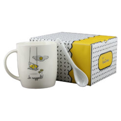 Cana cu lingurita 330 ml "Jo reggelt", in cutie decorativa