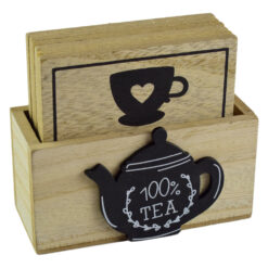 Alternative view of Set 6 suporturi pentru pahare, din lemn - Tea 100 %