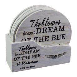 Alternative view of Set 6 suporturi cu carcasa pentru pahare - Design cu mesaj