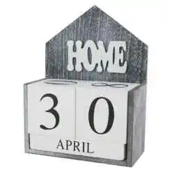 Calendar perpetuu din lemn Casuta 13.5x18 CM