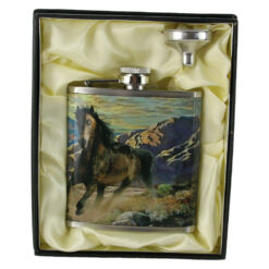 Set cadou pentru barbati - Plosca cu palnie - Design cu cal