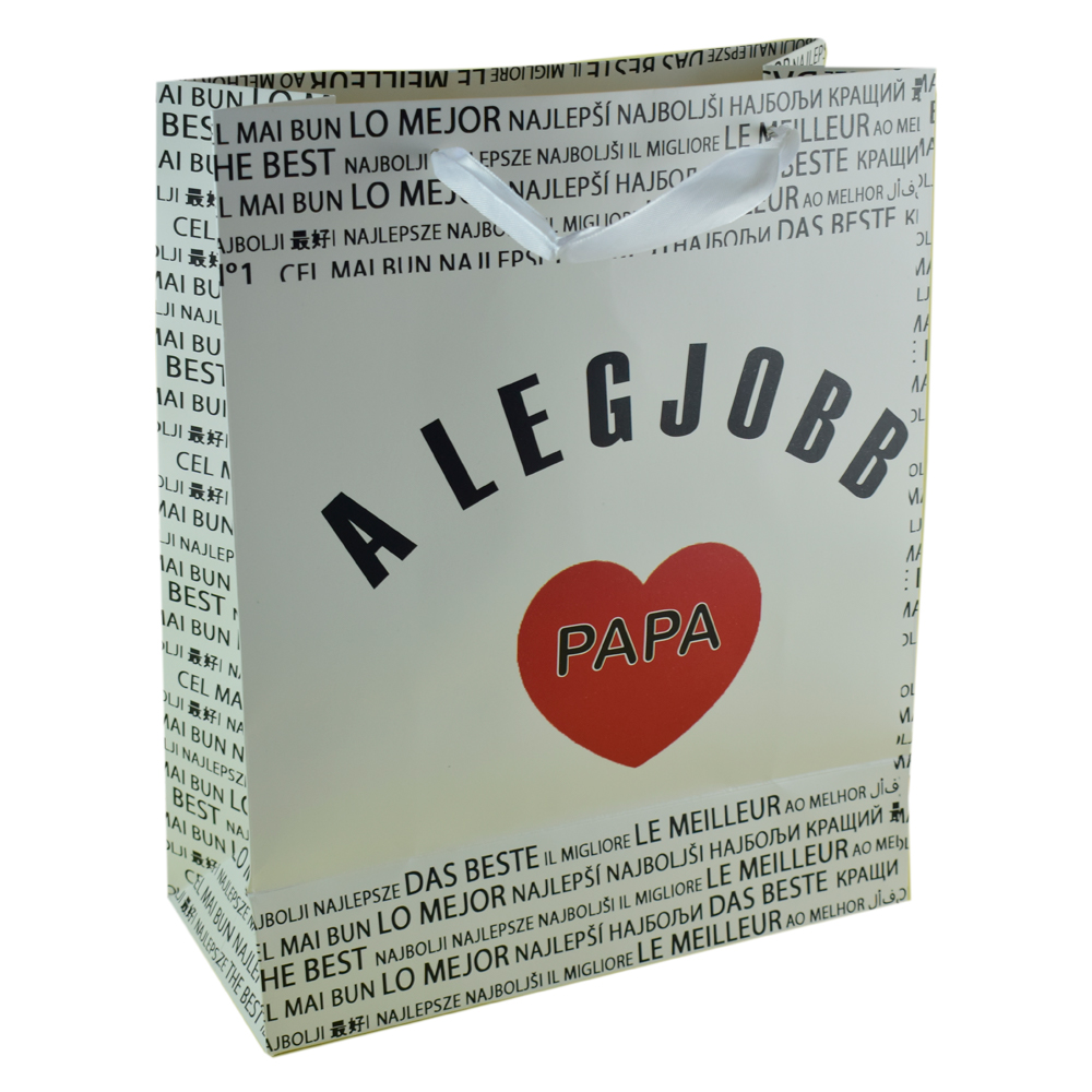 Punga cadou din hartie 26x32 CM, A legjobb Papa/The best Grandpa