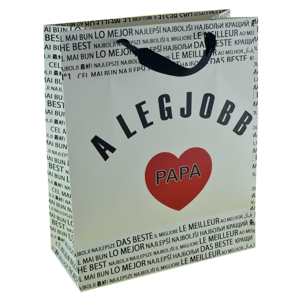 Punga cadou din hartie 26x32 CM, A legjobb Papa/The best Grandpa - imagine 3