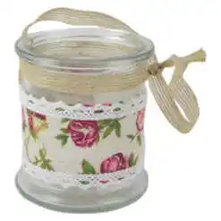 Vaza din sticla cu dantela florala 8x10 CM