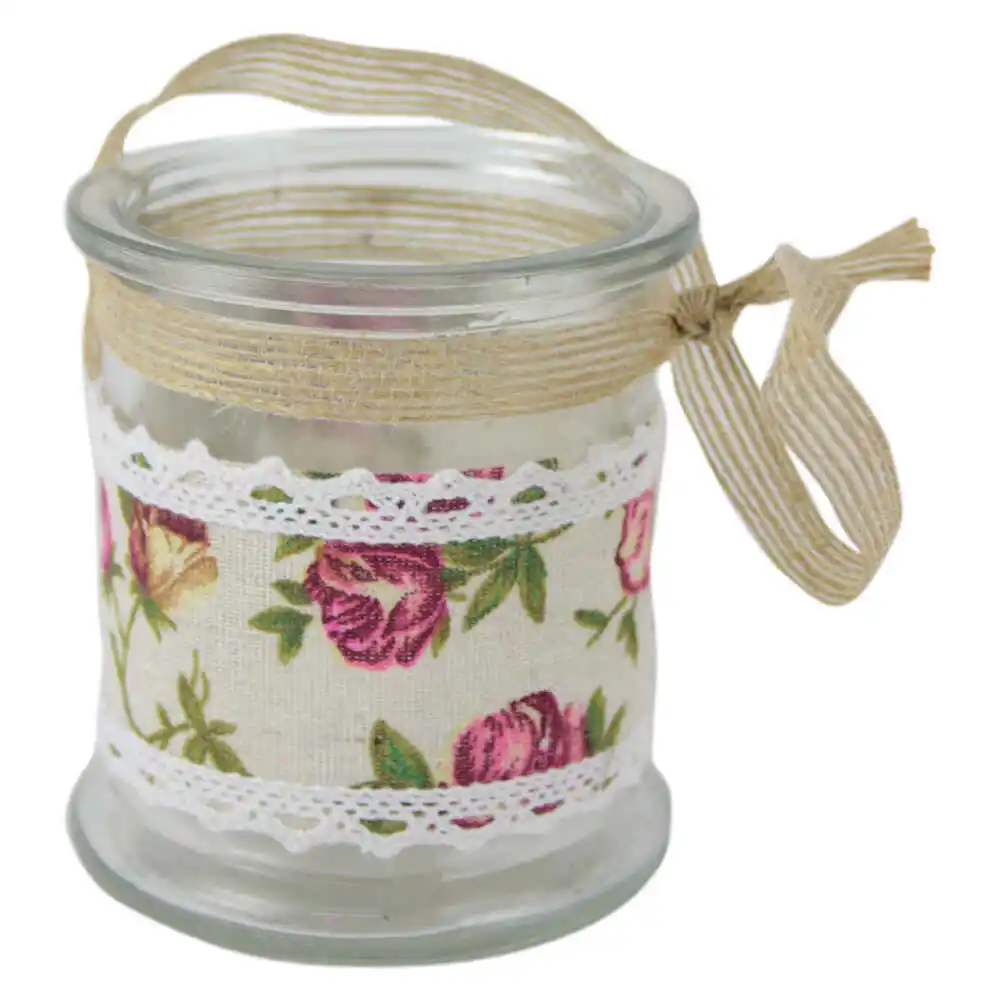 Vaza din sticla cu dantela florala 8x10 CM