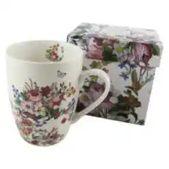 Cana Vintage flowers white 325 ml din portelan