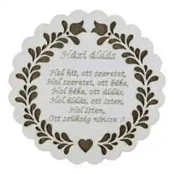 Suport oale traforaj din lemn "Hazi Aldas" 20 CM