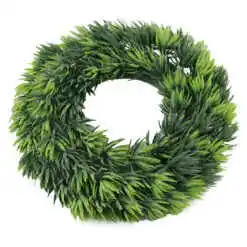 Coroana decorativa cu verdeturi 28 CM, Verde