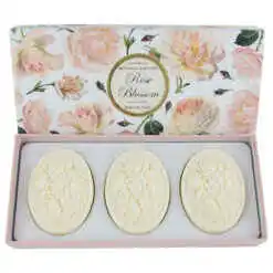 Set sapun Rose Blossom 3x125 gr - Trandafir
