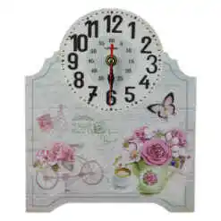 Ceas masa din lemn 20x23 CM - Lavender/Rose