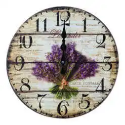 Ceas de perete din lemn 20 CM - Home/Lavender