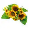 Buchet artificial Floarea soarelui si margarete 32 CM