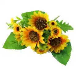 Buchet artificial Floarea soarelui si margarete 32 CM