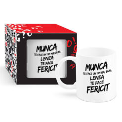 Cana ceramica 300 ml "Munca te face un...",  in cutie decorativa - Boss Mug