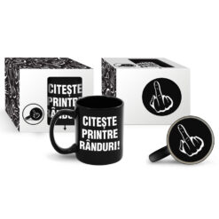 Cana ceramica 300 ml "Citeste printre randuri!" in cutie decorativa - Boss Mug
